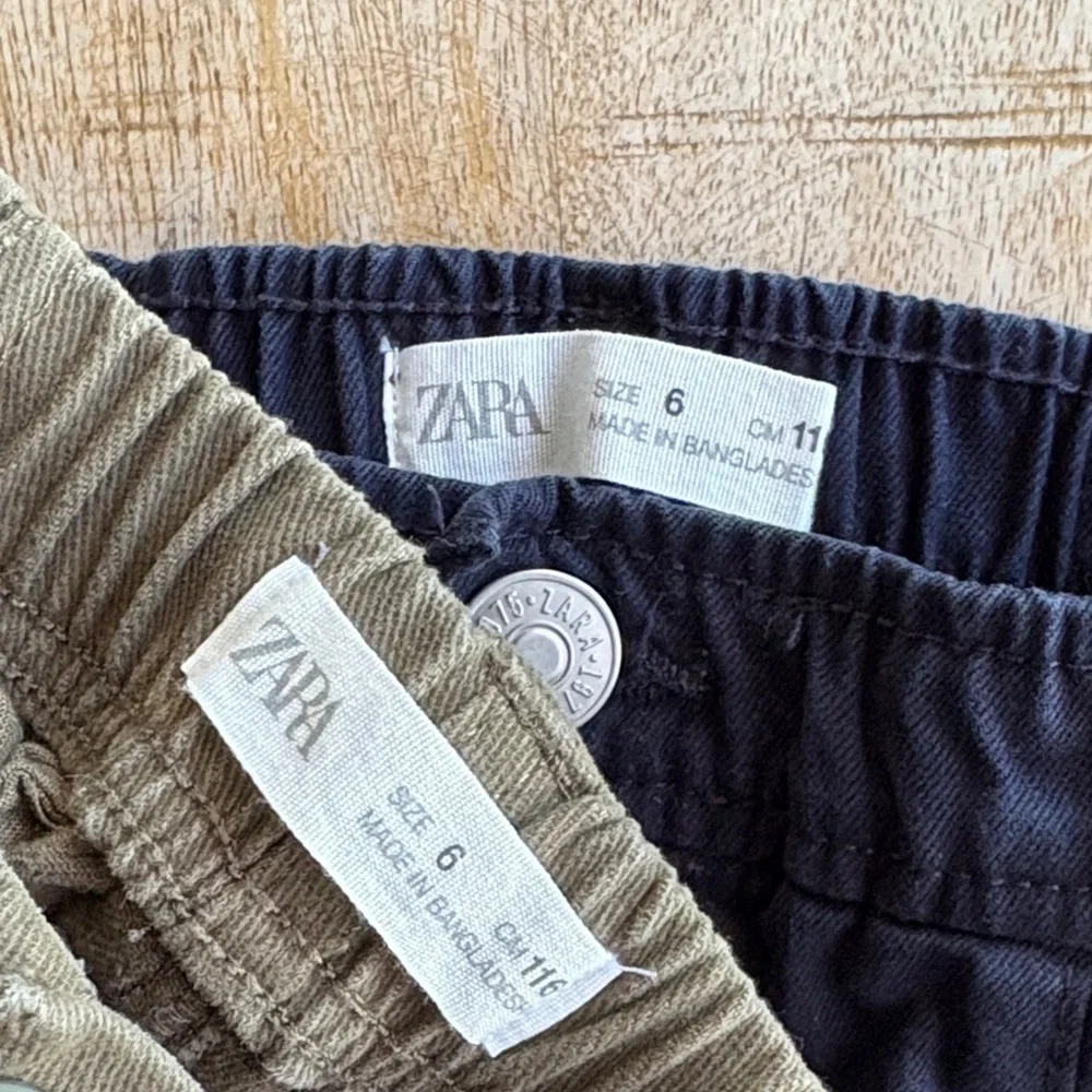Zara Kids' Olive and Navy Pants size 6